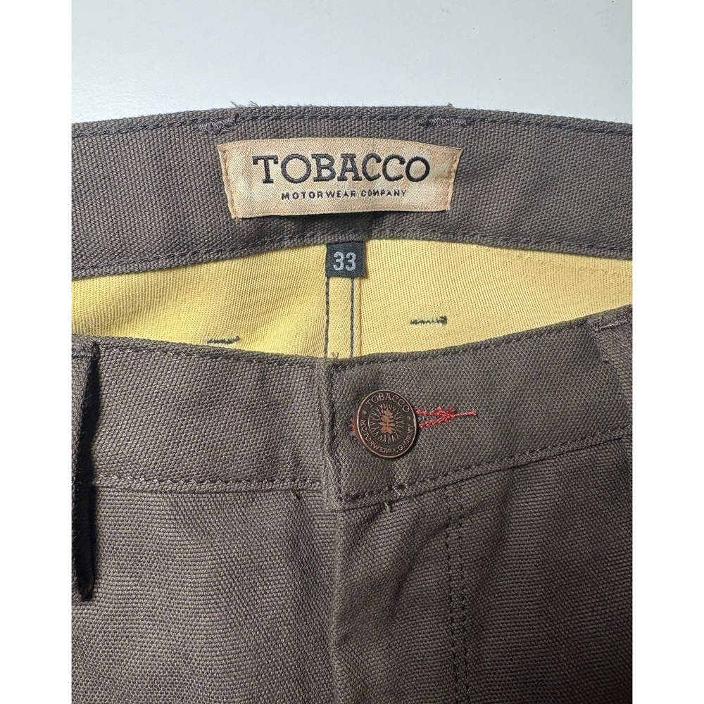Tobacco Motorwear Men's Motorcycle Pants | Kevlar Lined | Made In USA | Size 33